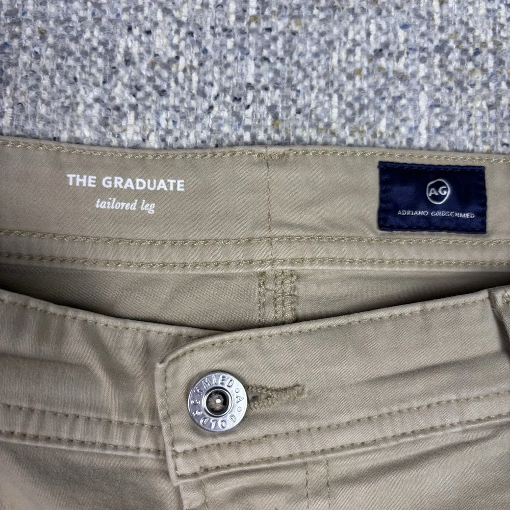 AG Adriano Goldschmied The Graduate Tailored Leg Khaki Chinos Mens 36x34